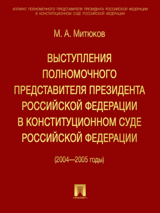 Михаил Митюков, Выступления полномочного представителя Президента РФ в Конституционном суде (2004-2005 гг)