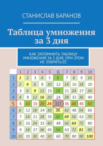 Станислав Баранов, Таблица умножения за 3 дня. Как запомнить таблицу умножения за 3 дня, при этом не зубрить её