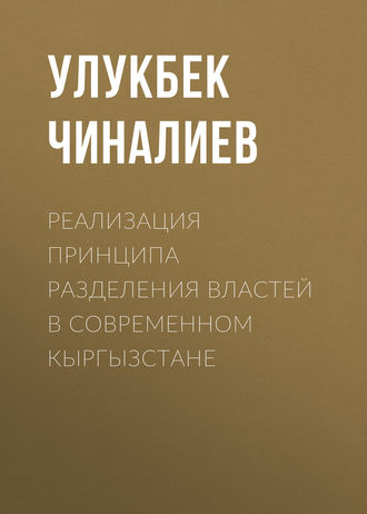 Улукбек Чиналиев, Реализация принципа разделения властей в современном Кыргызстане