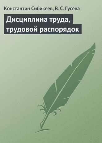 В. Гусева, Константин Сибикеев, Дисциплина труда, трудовой распорядок