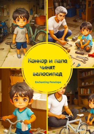 Коннор и папа чинят велосипед Penelope Enchanting, Коннор и папа чинят велосипед